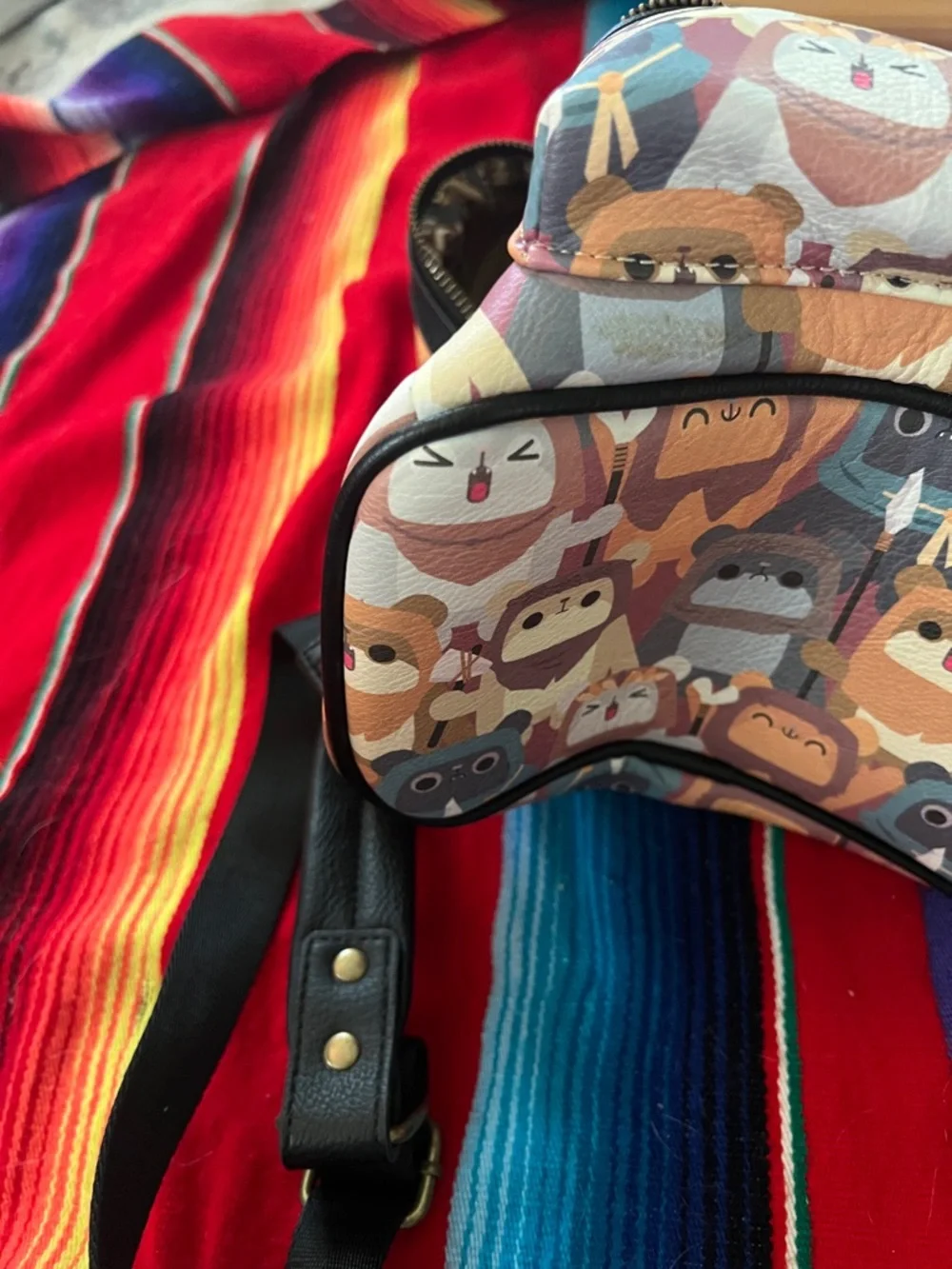 Loungefly Star Wars Ewok Pattern Kids Mini Backpack - Multicolor Pastels